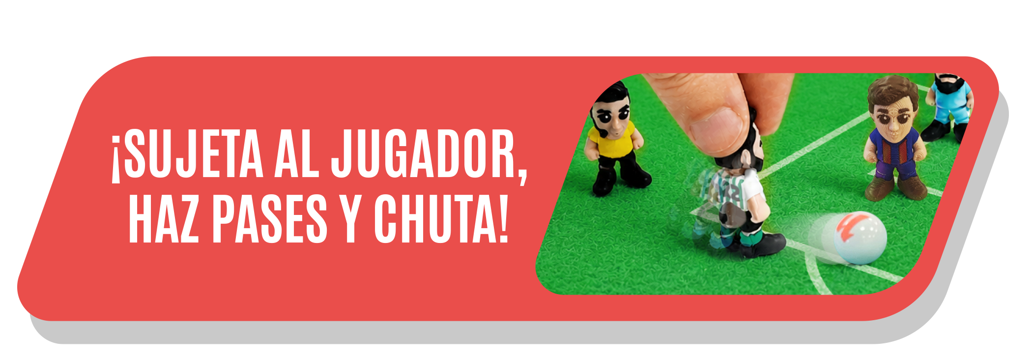 Sujeta al jugador y chuta